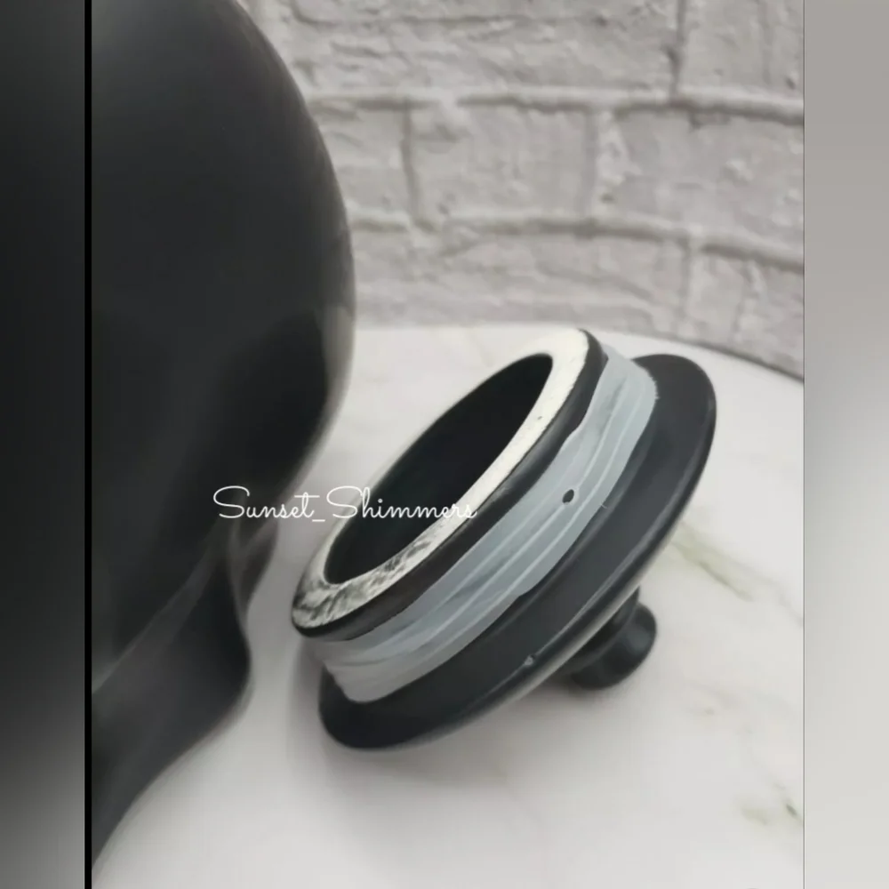 New Goth Matte Black Skull Cookie Jar Canister Halloween Skeleton Gothic New